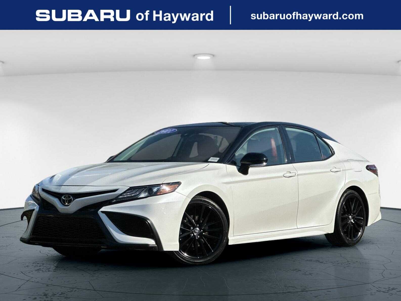 Used 2021 Midnight Black Metallic Toyota XSE 4D Sedan image 1