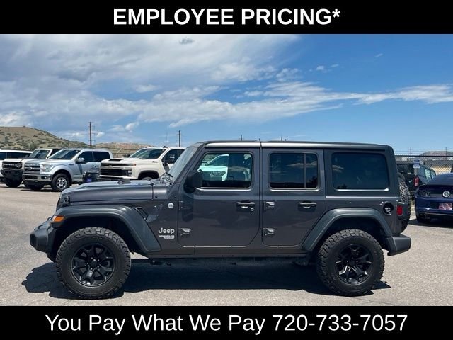 Used 2018 Granite Crystal Clearcoat Metallic Jeep Unlimited Sport S image 2