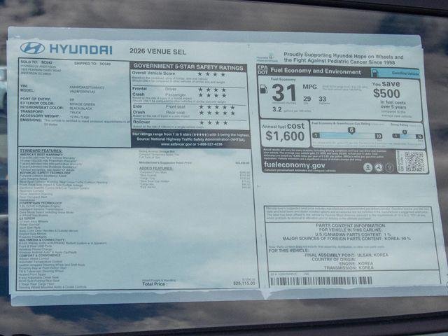 New 2026 Green Hyundai SEL image 25