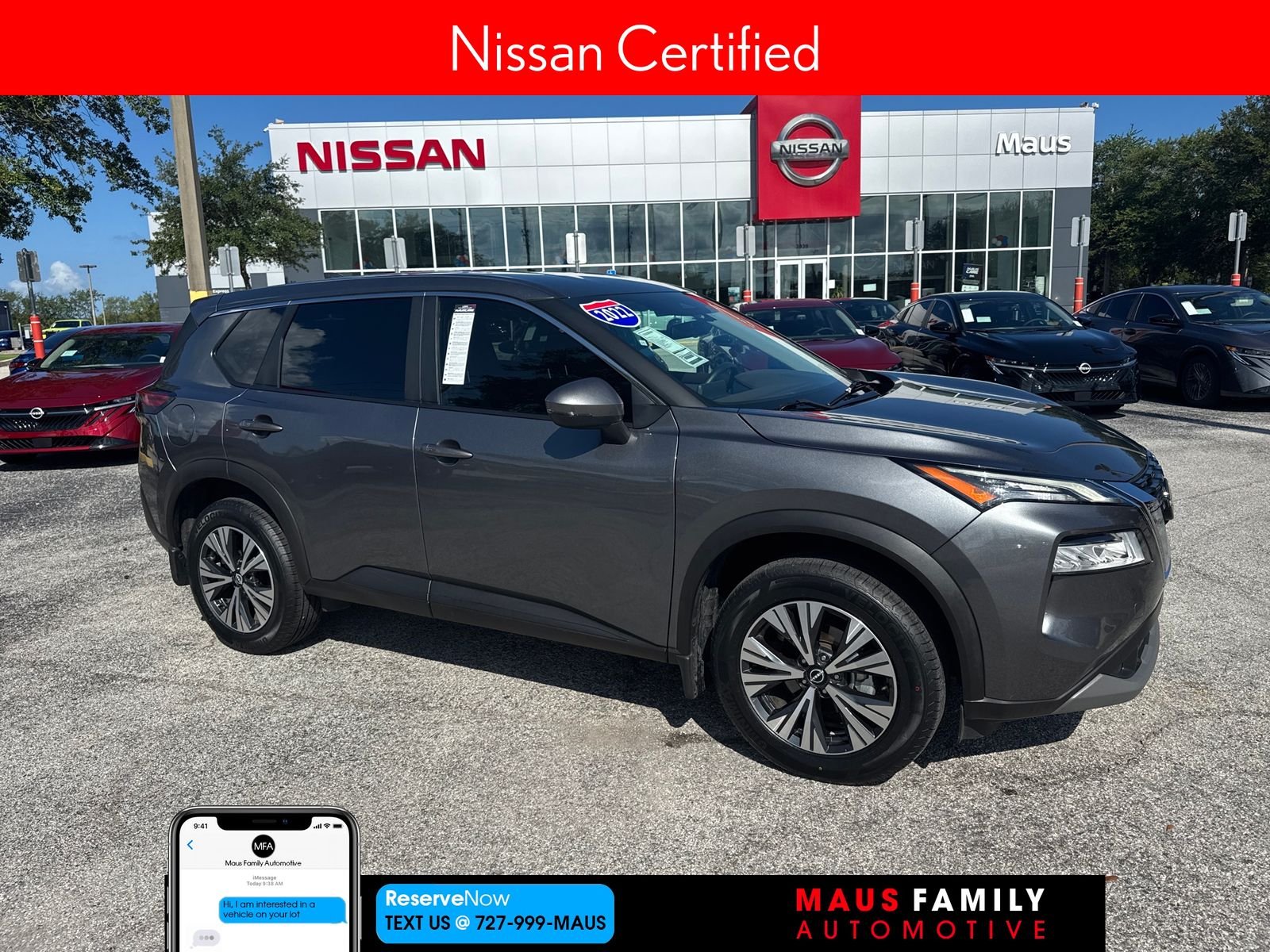 Certified Used 2022 Gray Nissan SV image 1
