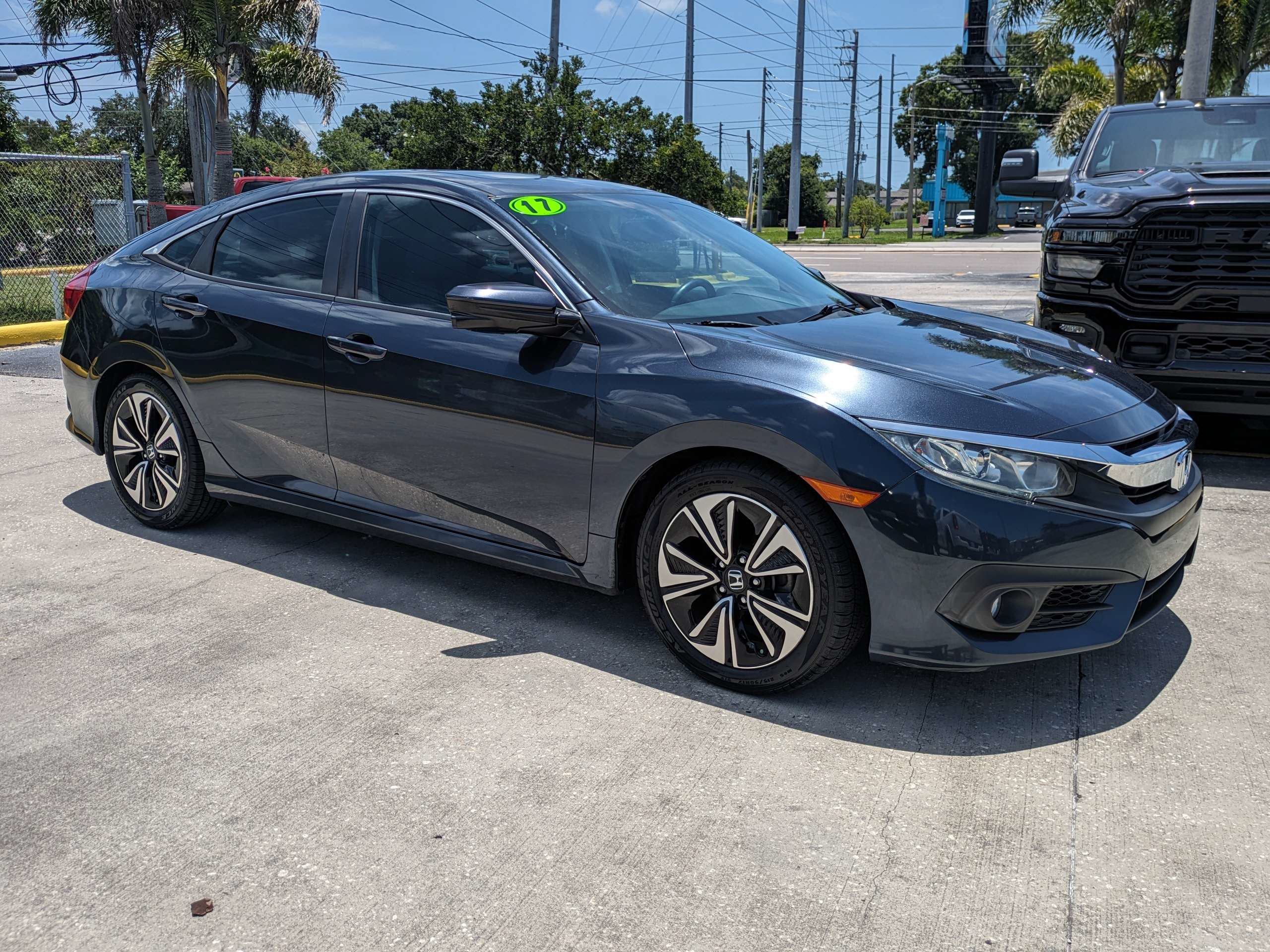 Certified Used 2017 Blue Honda EX-L image 2