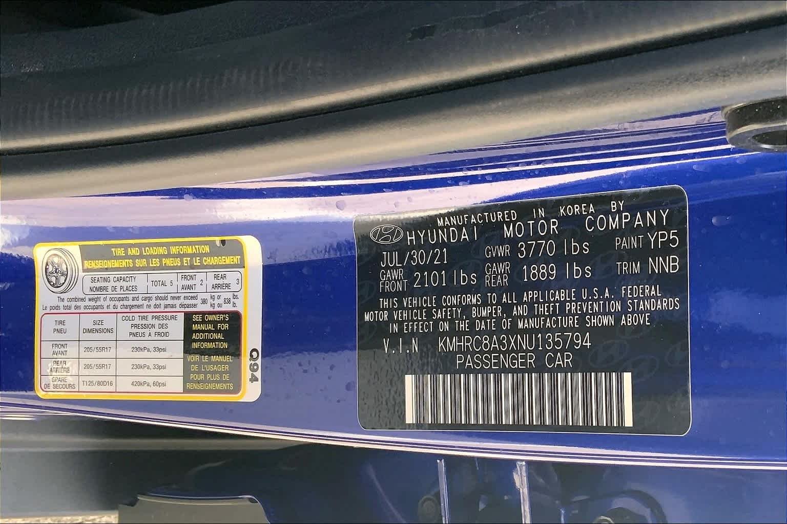 Used 2022 Intense Blue Hyundai SEL image 36