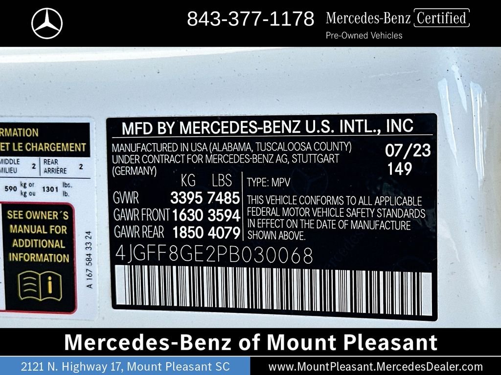 Certified Used 2023 White Mercedes-Benz GLS 580 image 34