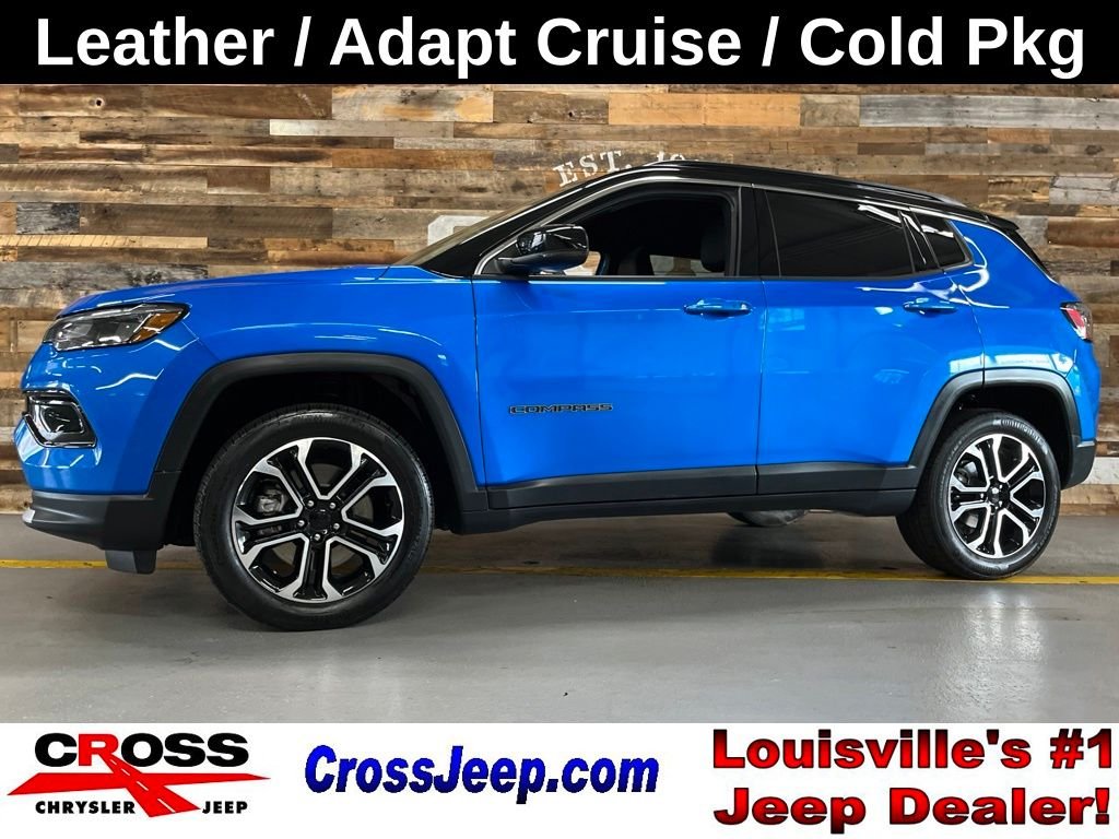 Used 2023 Laser Blue Jeep Limited image 1