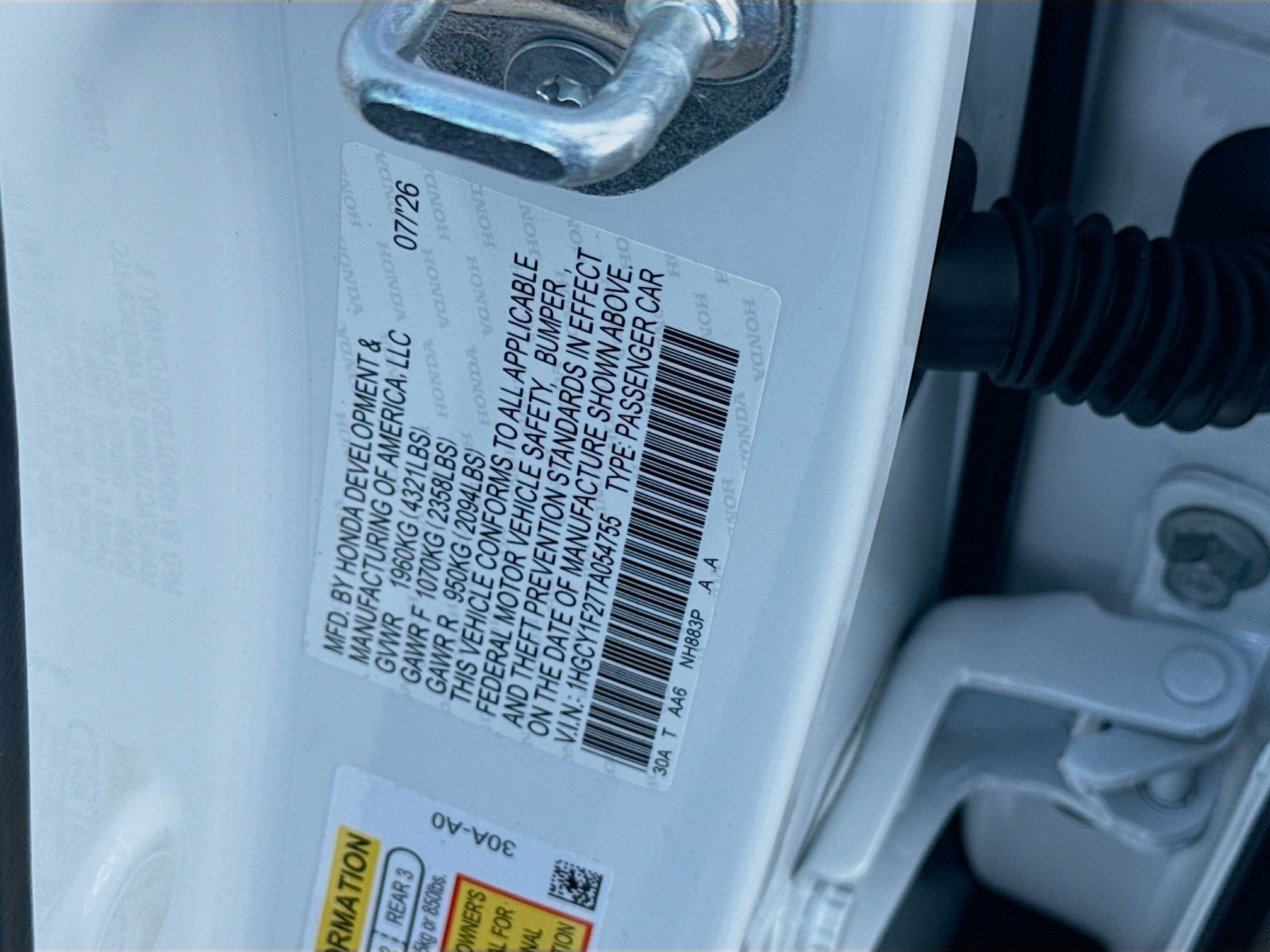 New 2026 Platinum White Pearl Honda LX image 27