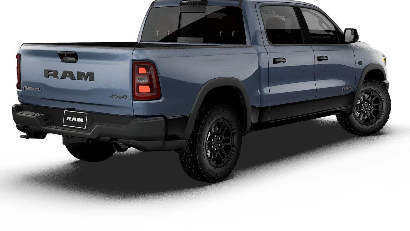 New 2027 Forged Blue Metallic Exterior Paint RAM REBEL image 2