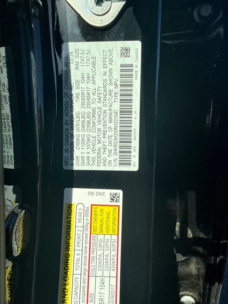 Certified Used 2024 Crystal Black Pearl Honda 1.5T 2WD LX image 21