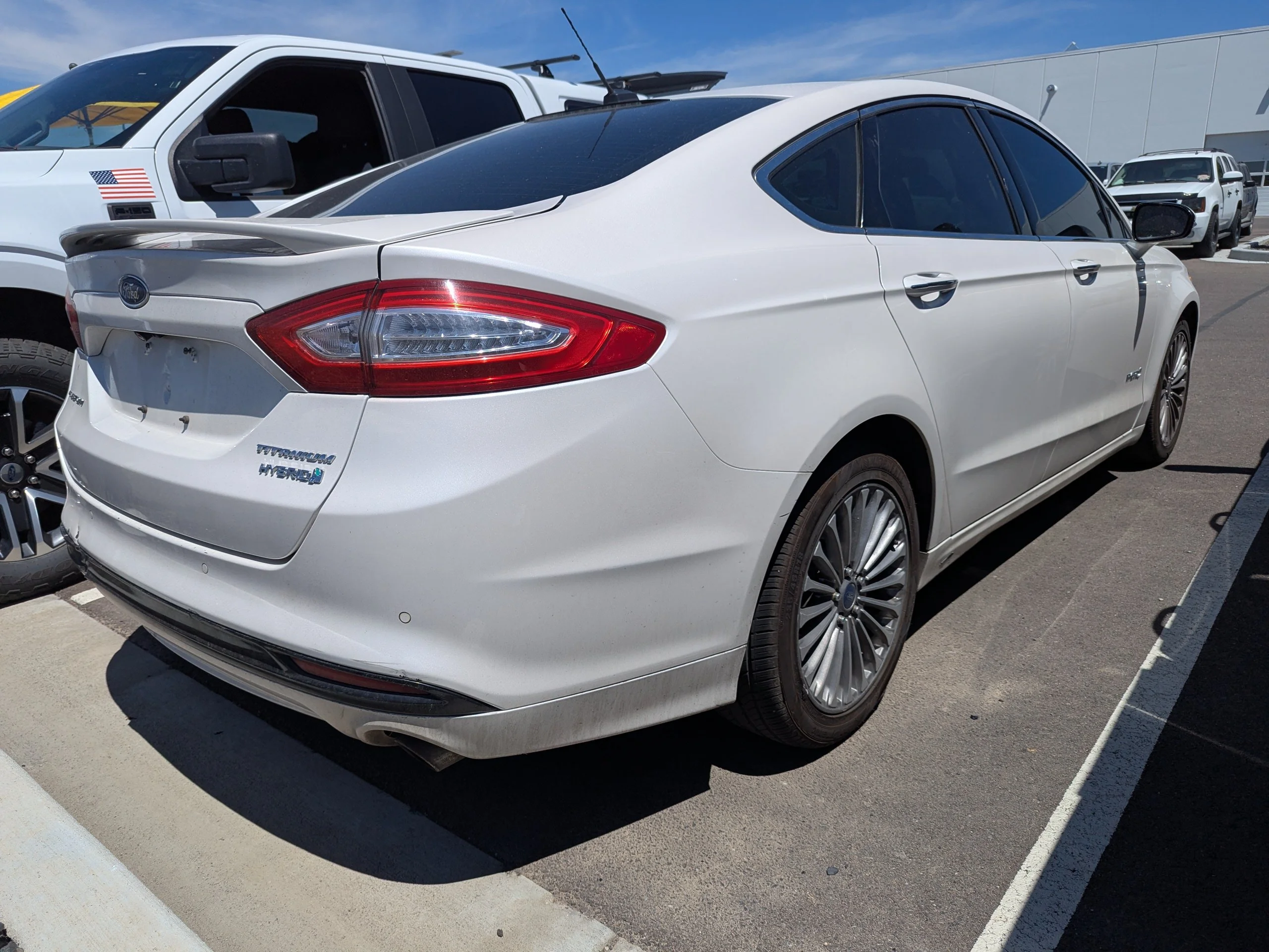 Used 2014 White Ford Titanium Hybrid image 4