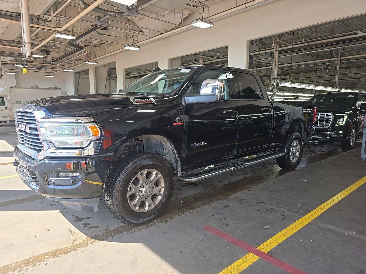 Used 2024 Diamond Black Crystal Pearlcoat RAM Laramie Crew Cab 4x4 64