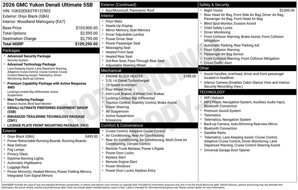 Used 2026 Black GMC Denali Ultimate image 35
