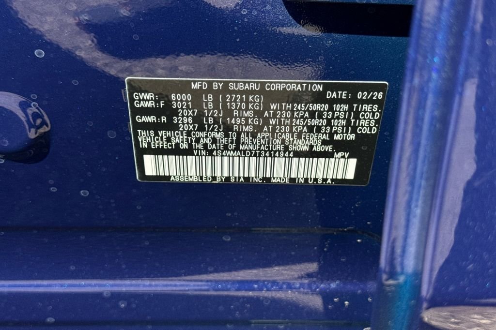 New 2026 SAPPHIRE BLUE PEARL Subaru Onyx Edition Touring 7-Passenger image 39