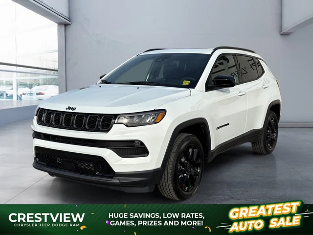 2026 Jeep Compass North Altitude* 4x4, Pano Sunroof, Heated Seats, Wireless Charging Pad