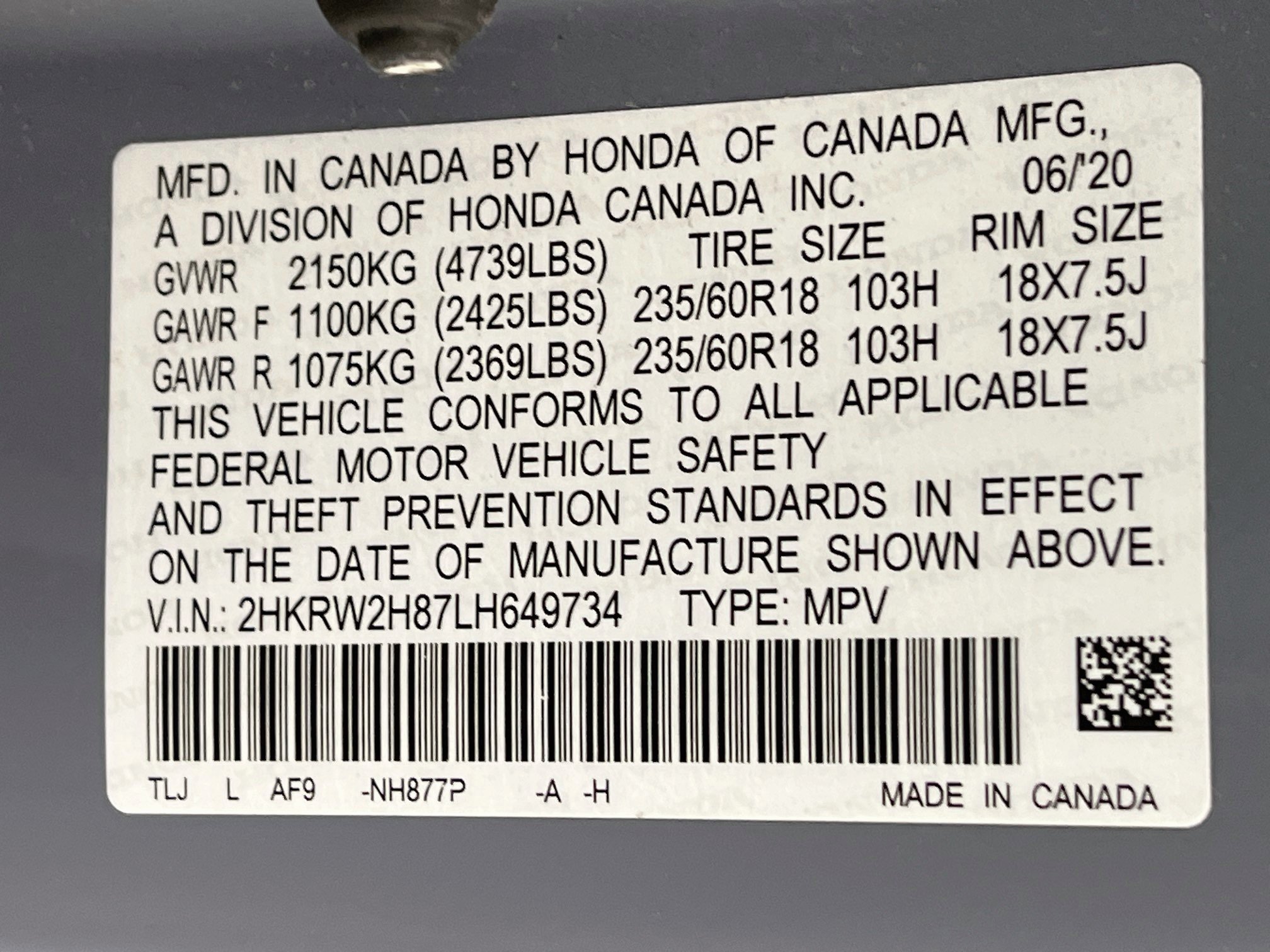 Used 2020 Gray Honda EX-L image 10