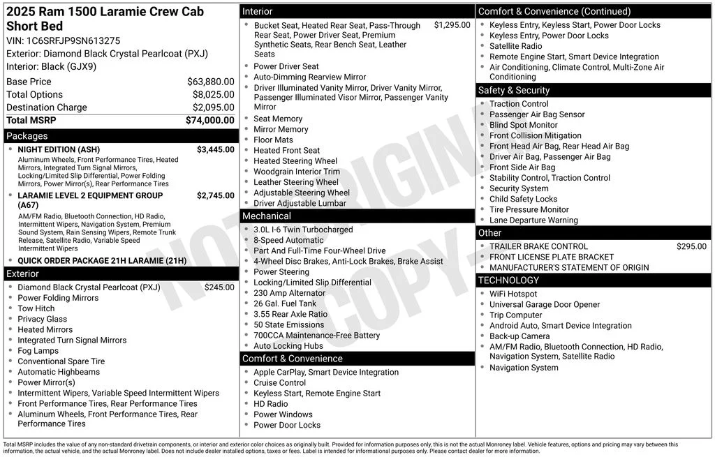 Certified Used 2025 Black Ram Laramie image 37