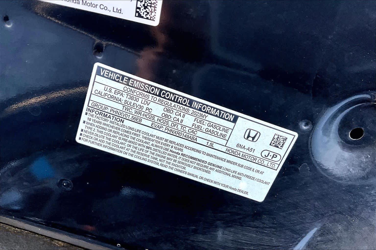 Used 2023 Crystal Black Pearl Honda EX image 31