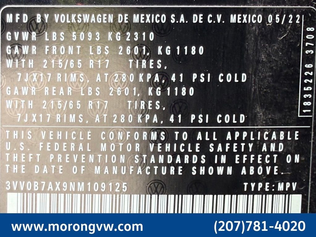 Used 2022 Black Volkswagen 2.0T S image 47