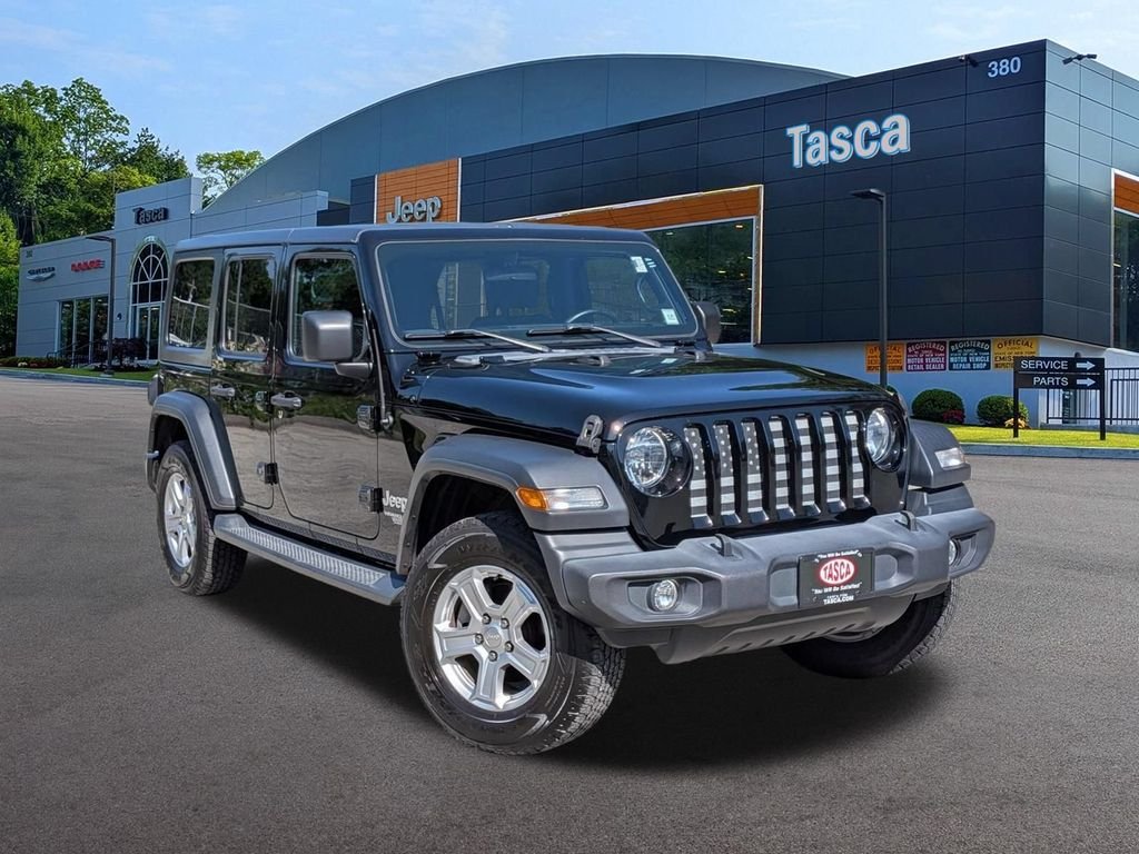Certified Used 2020 Black Jeep Unlimited Sport S image 1