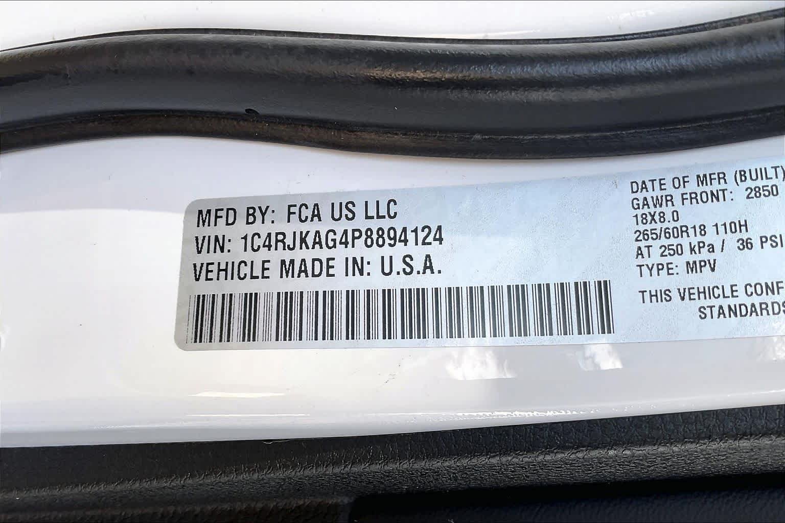 Used 2023 Bright White Clearcoat Jeep Laredo image 34
