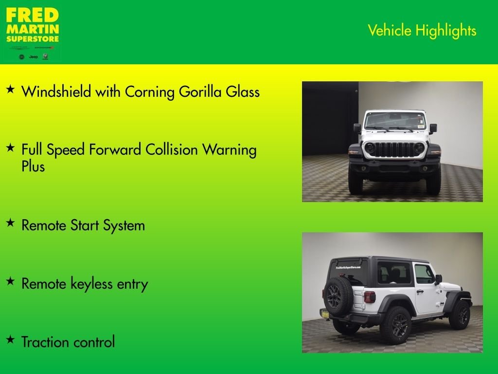 New 2026 Bright White Clear-Coat Exterior Paint Jeep Sport S image 21