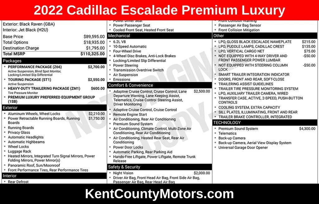 2022 Cadillac Escalade 4WD Premium Luxury's photo