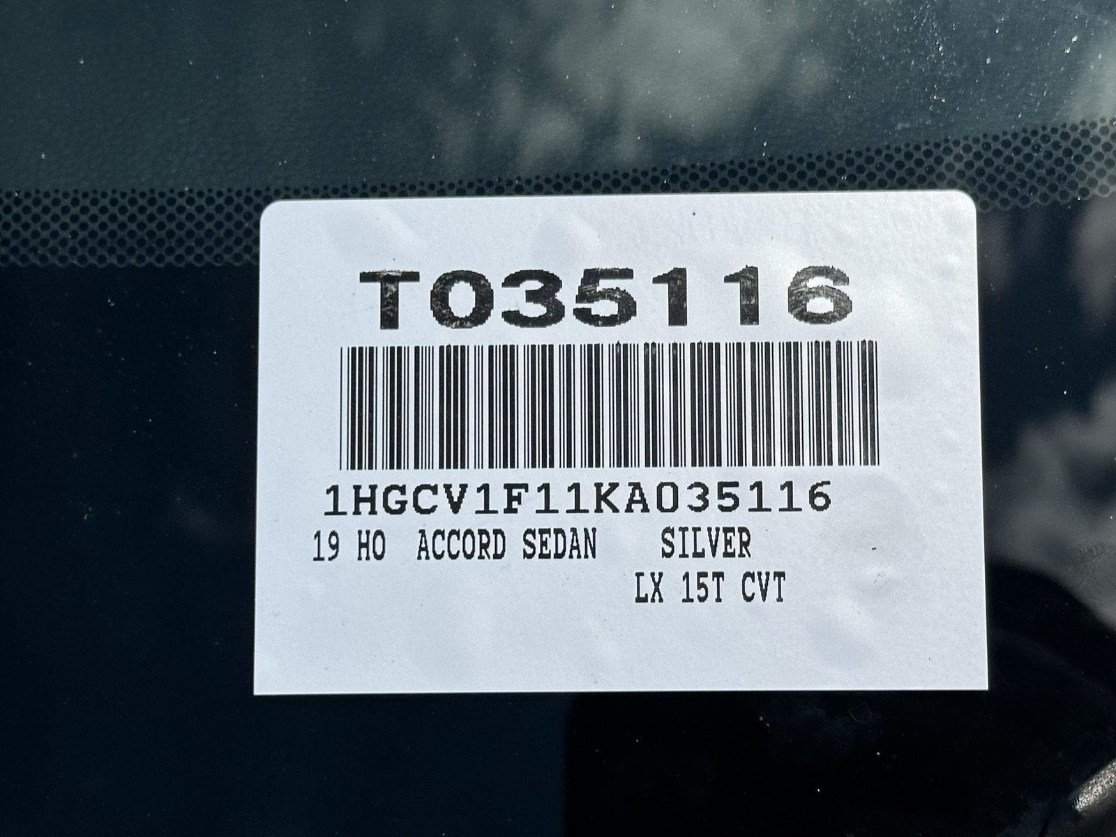 Used 2019 Lunar Silver Metallic Honda LX 1.5T image 14