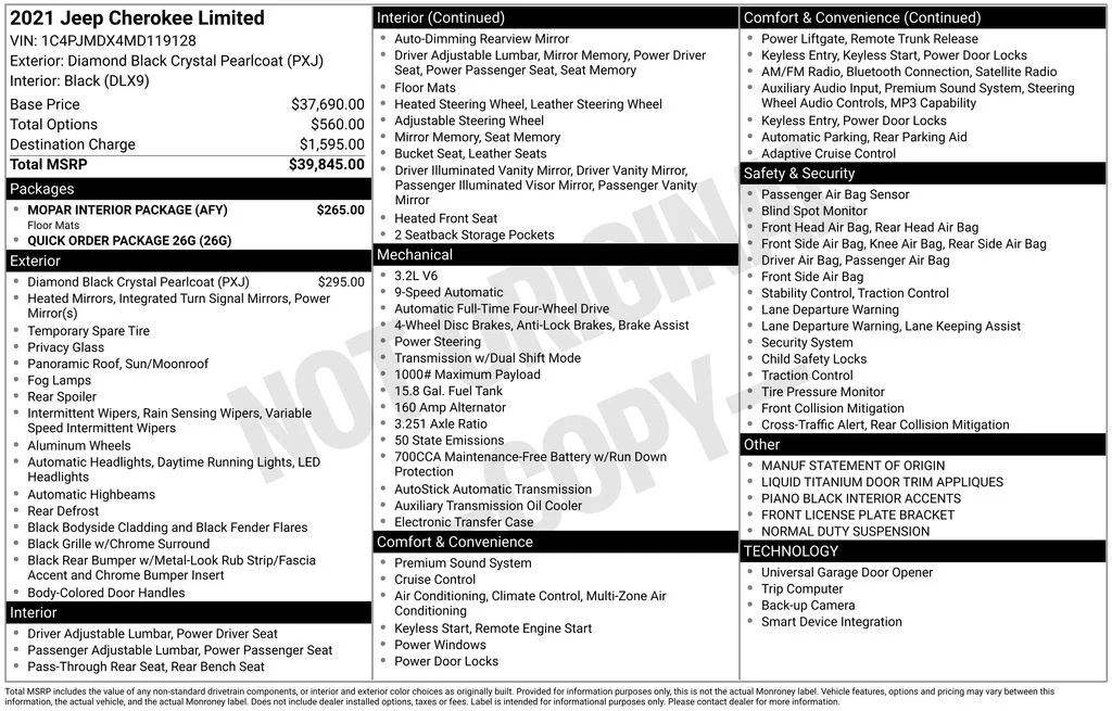 Used 2021 Black Jeep Limited image 17