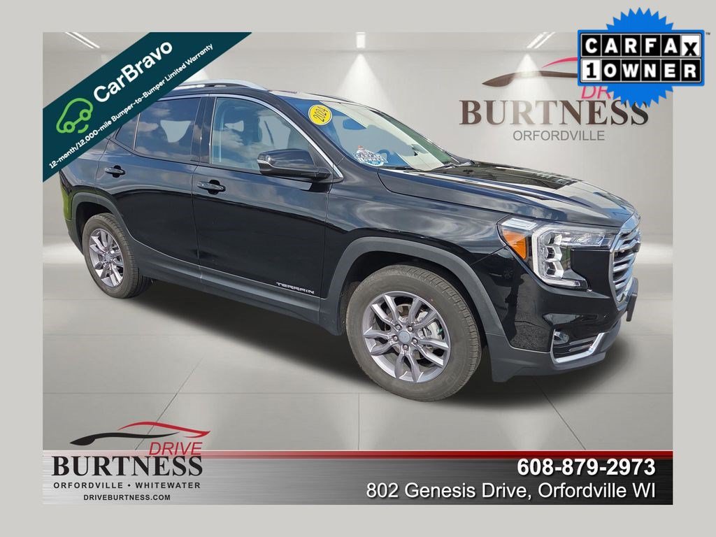 Used 2024 Ebony Twilight Metallic GMC SLT image 1