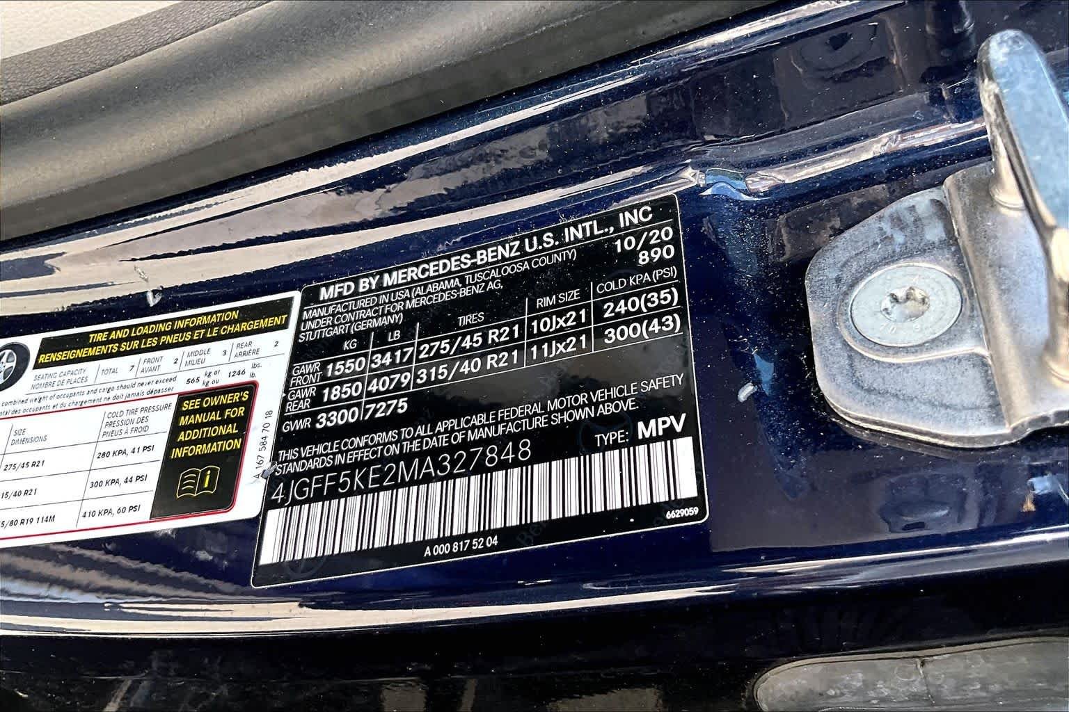 Used 2021 Lunar Blue Metallic Mercedes-Benz GLS 450 image 35