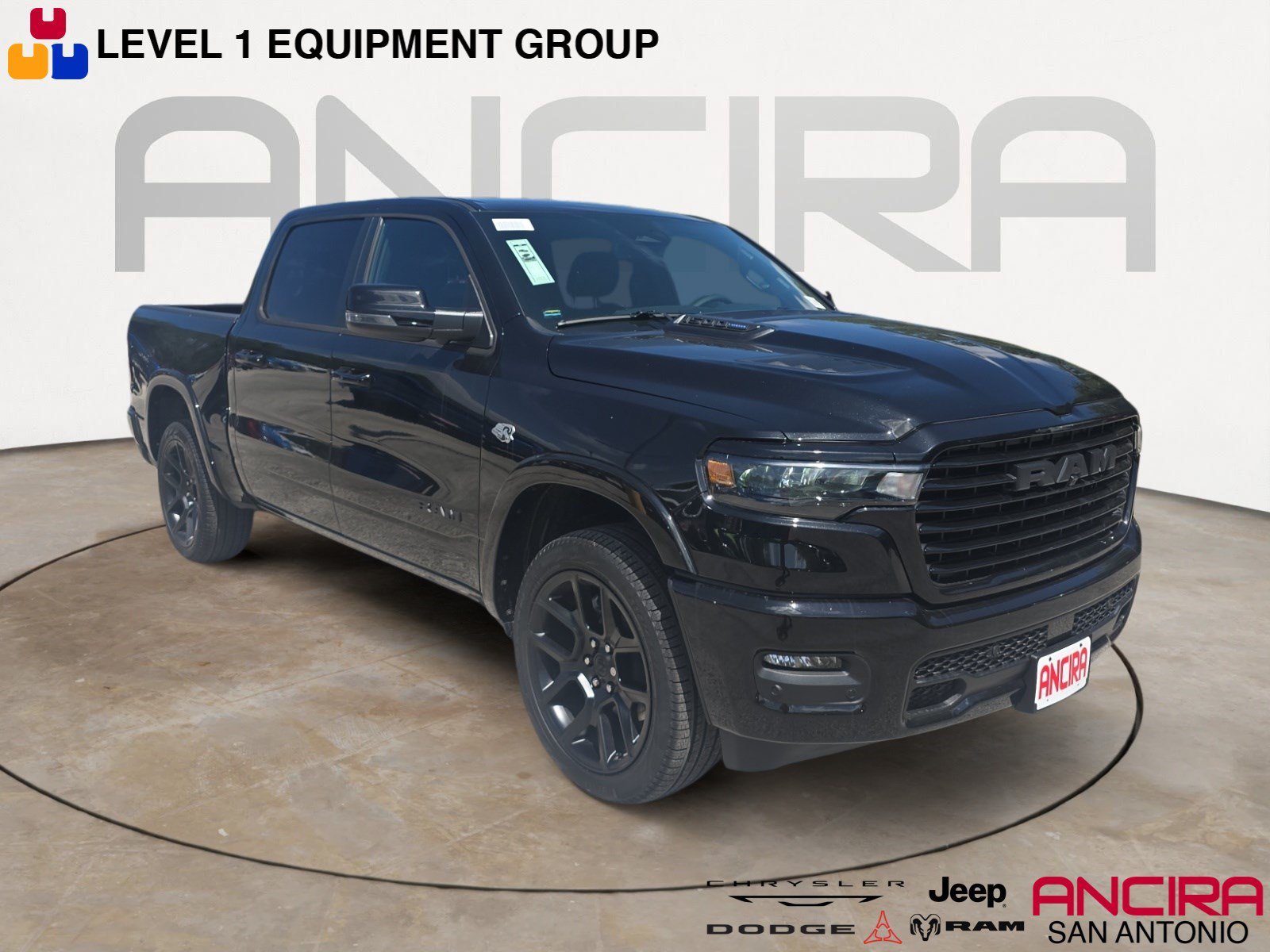 New 2026 Diamond Black Crystal Pearlcoat RAM Laramie image 1