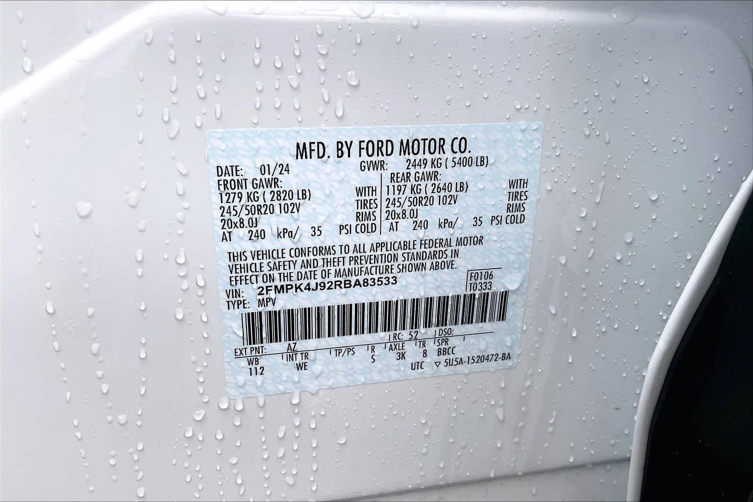 Certified Used 2024 Star White Metallic Tri-Coat Ford ST-Line image 33