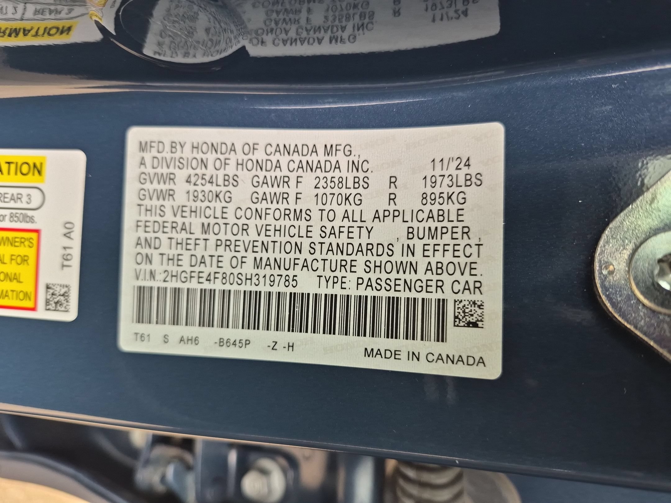 Certified Used 2025 Blue Lagoon Pearl Honda Sport Sedan image 35