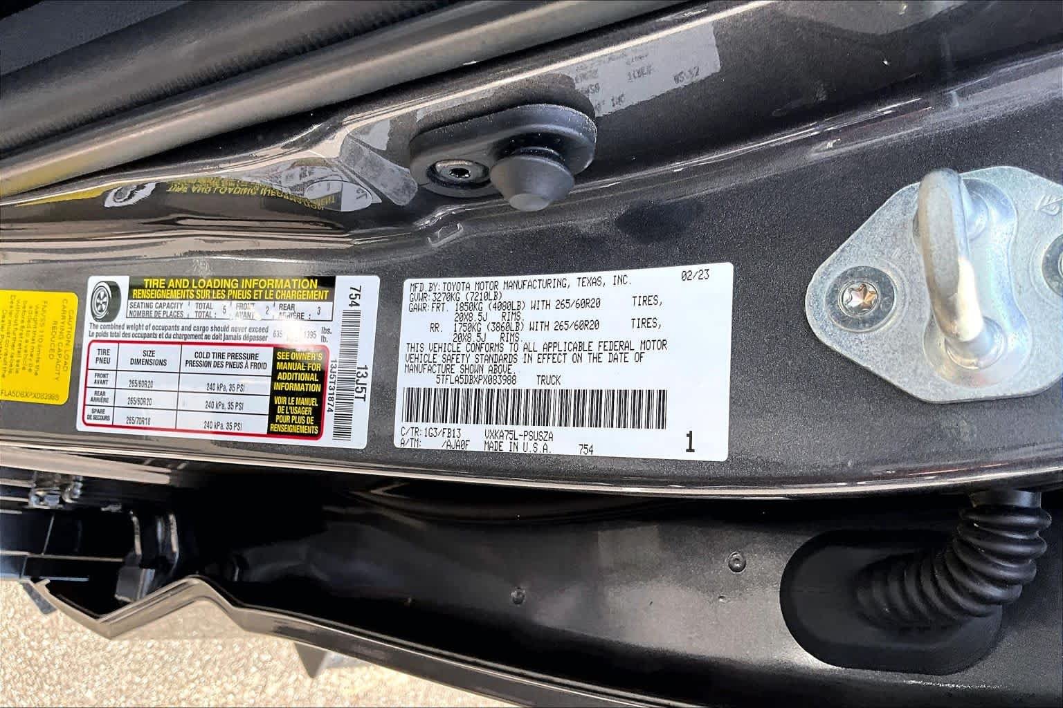 Used 2023 Magnetic Gray Metallic Toyota SR5 image 33