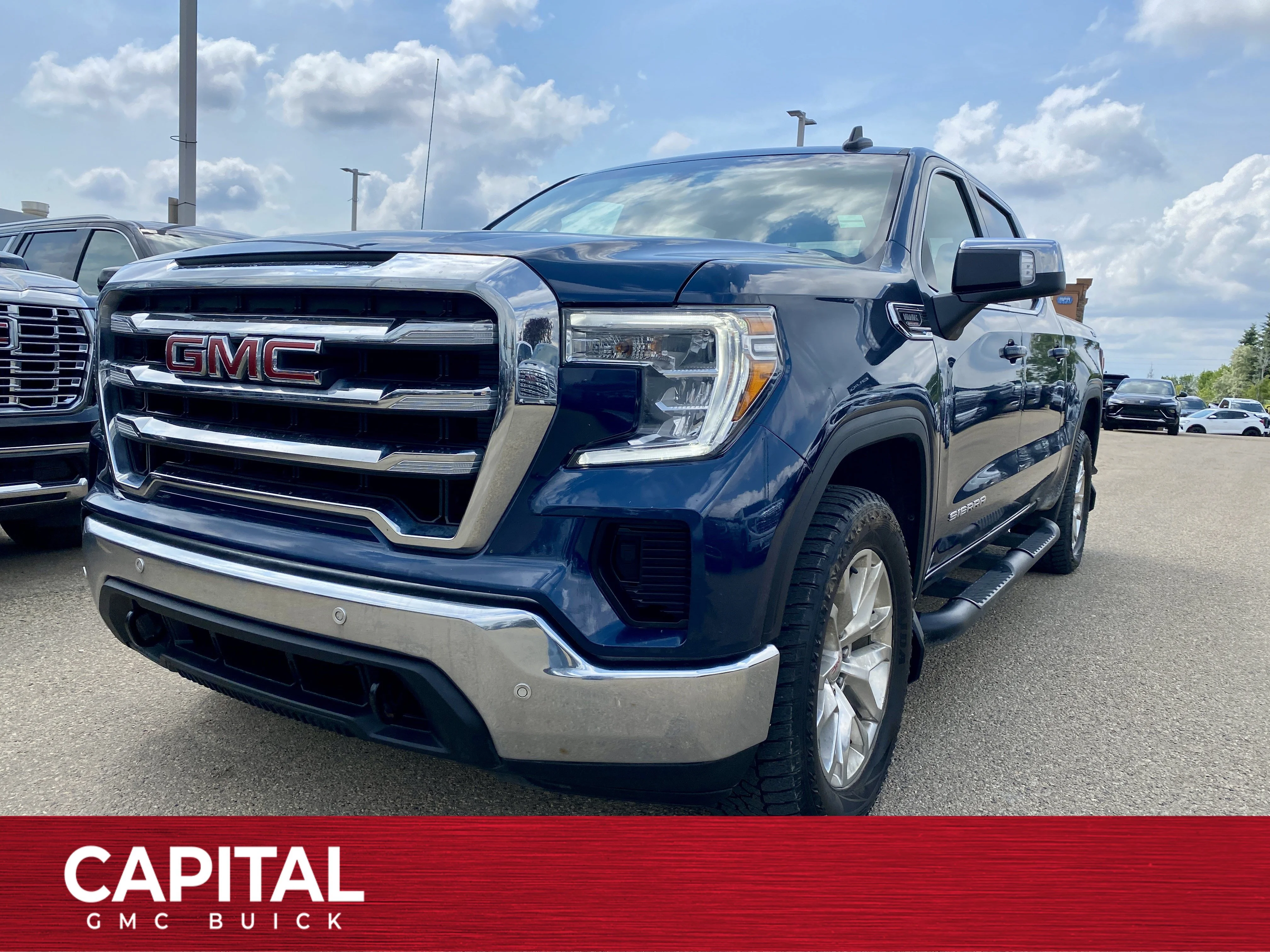 Used 2022 Blue GMC Crew Cab SLE image 1