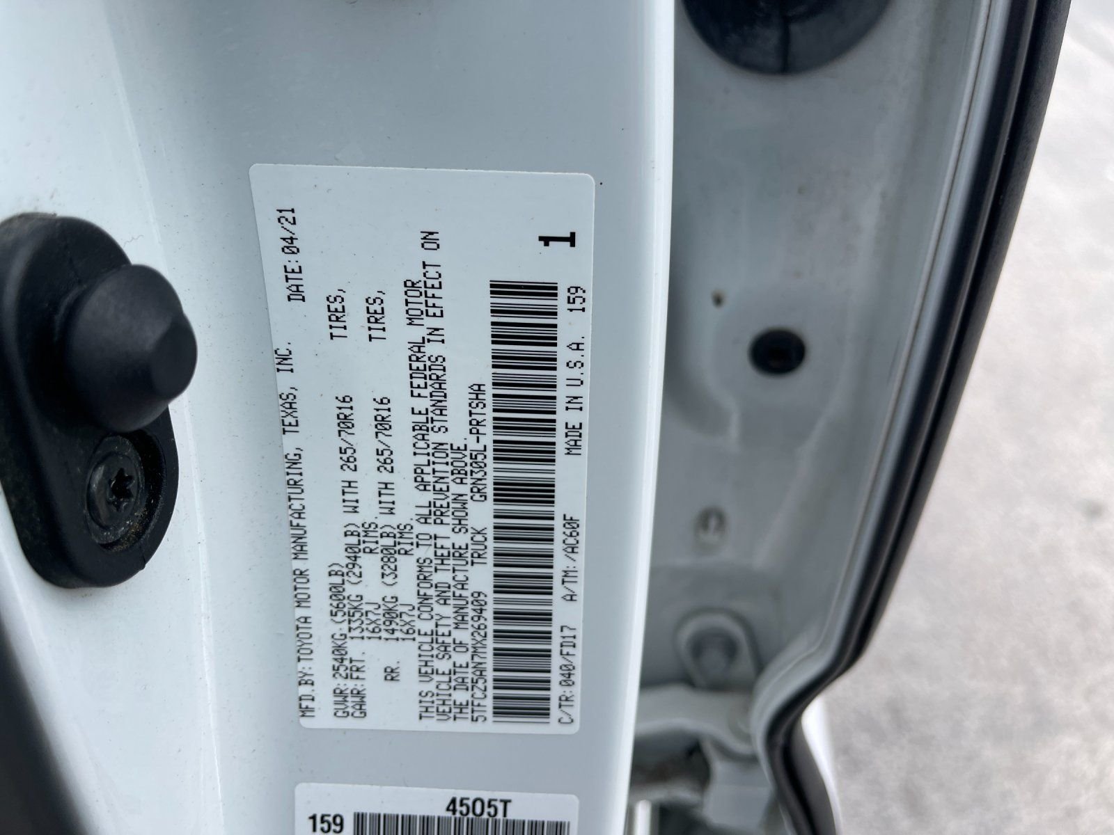 Used 2021 White Toyota TRD Off-Road image 31