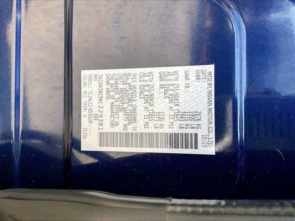Used 2024 Deep Ocean Blue Pearl Nissan SV image 35