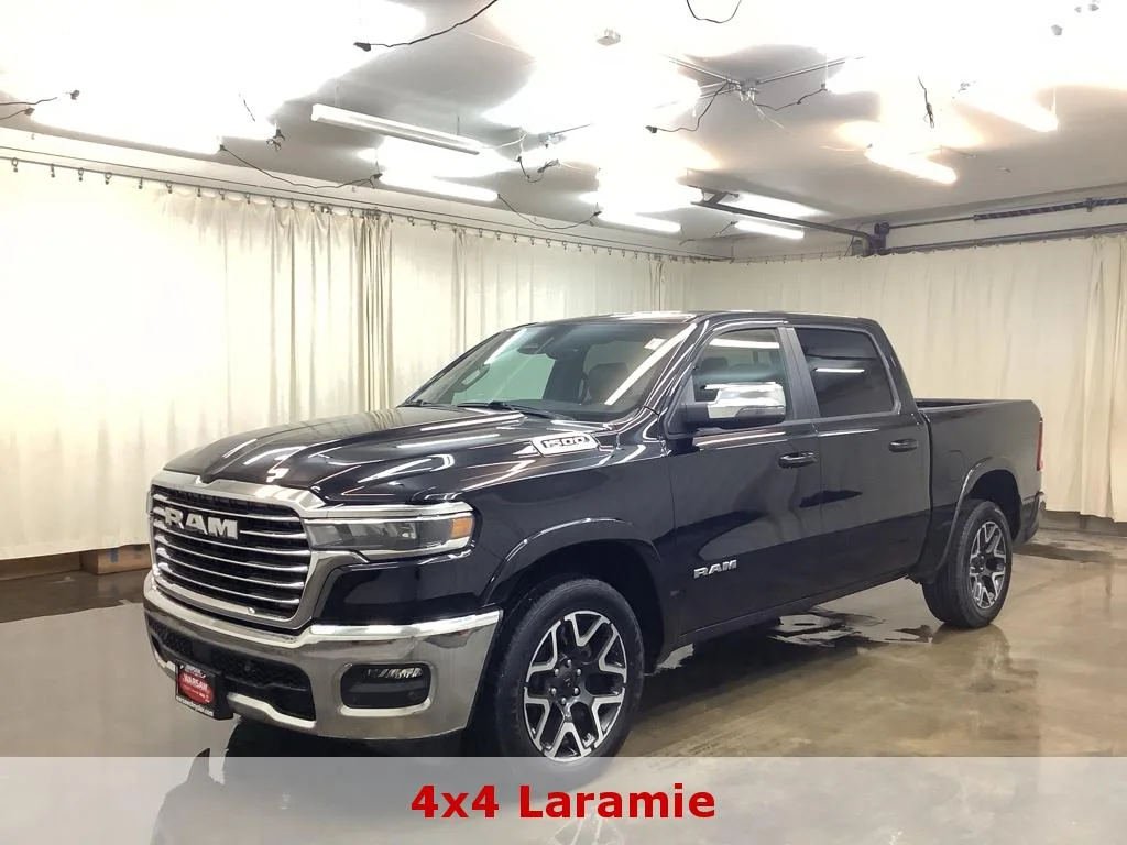 Used 2025 Diamond Black Crystal Pearlcoat Ram Laramie image 1