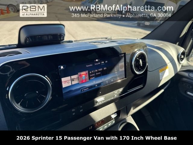 New 2026 Obsidian Black Metallic Mercedes-Benz 170 Wheel Base 15 Passenger image 16
