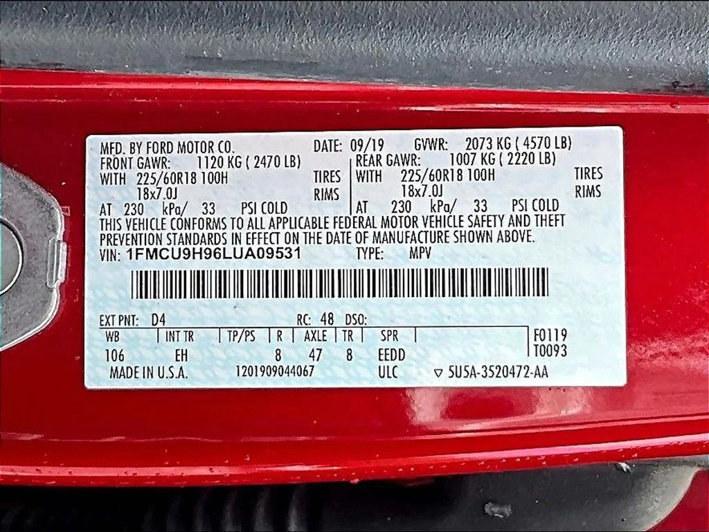 Used 2020 Red Ford SEL image 23
