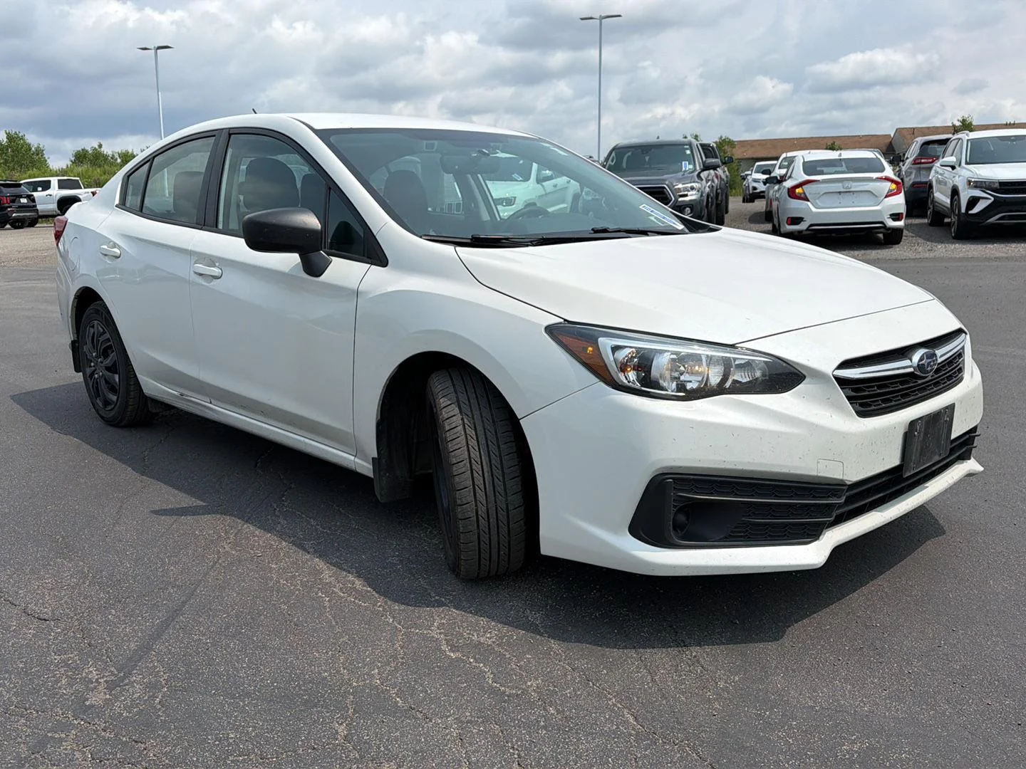 Used 2021 Crystal White Pearl Subaru Base image 2
