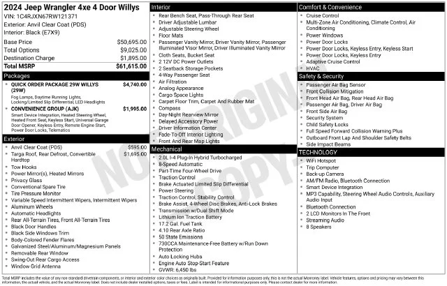 Used 2024 Gray Jeep Willys 4xe image 2