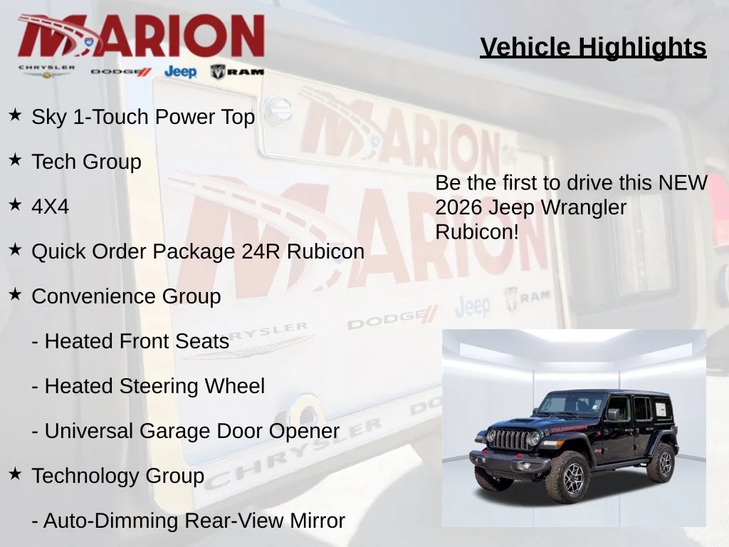 New 2026 Black Jeep Rubicon image 5