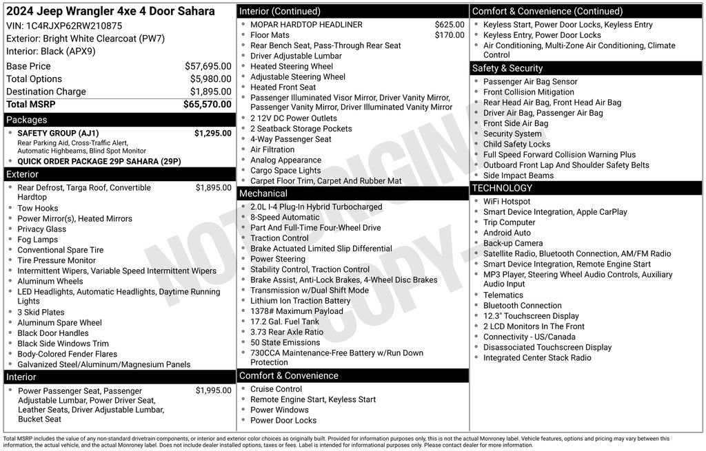 Used 2024 White Jeep Sahara 4xe image 18