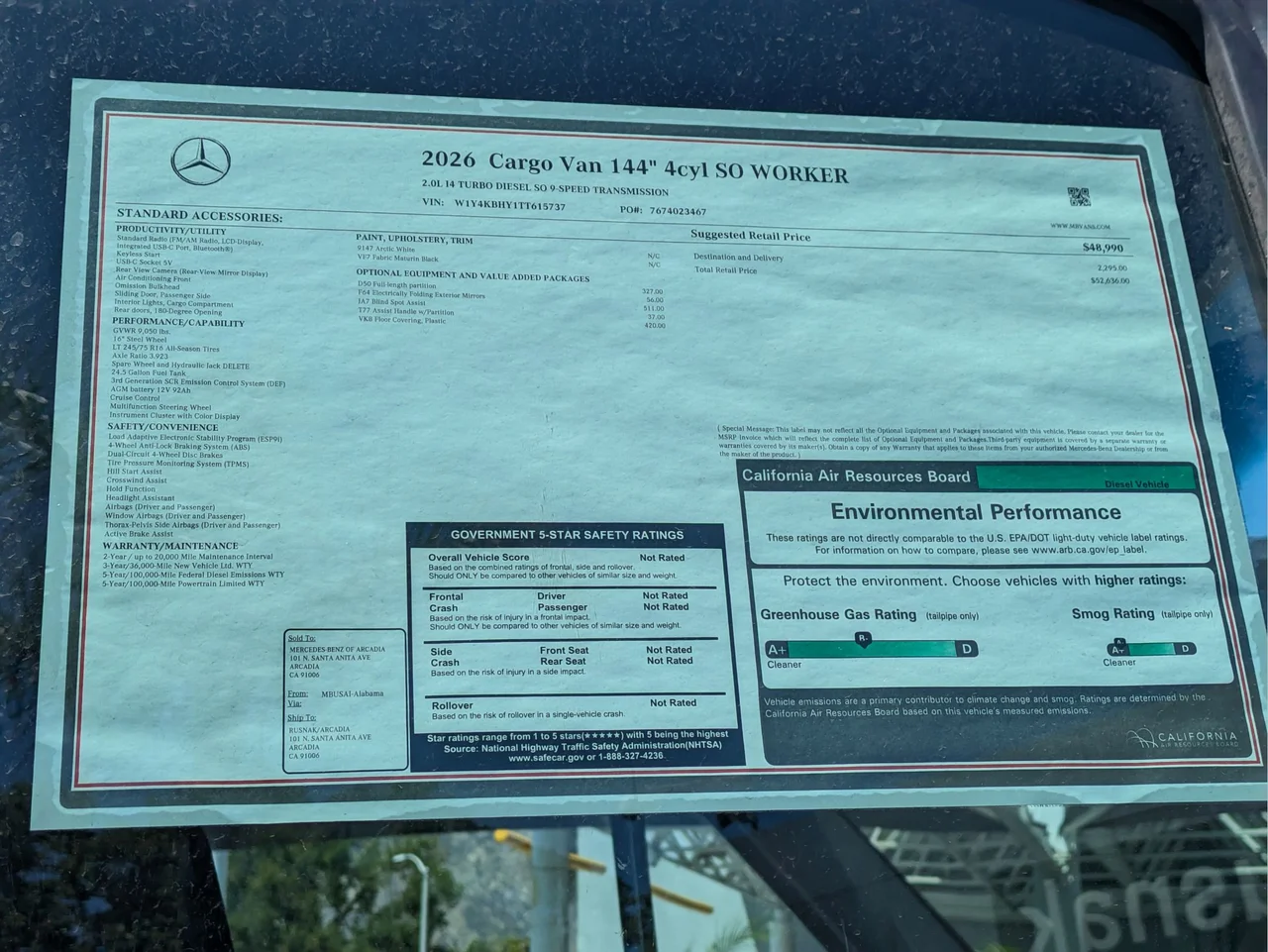 New 2026 Arctic White Mercedes-Benz Cargo 144 WB image 13