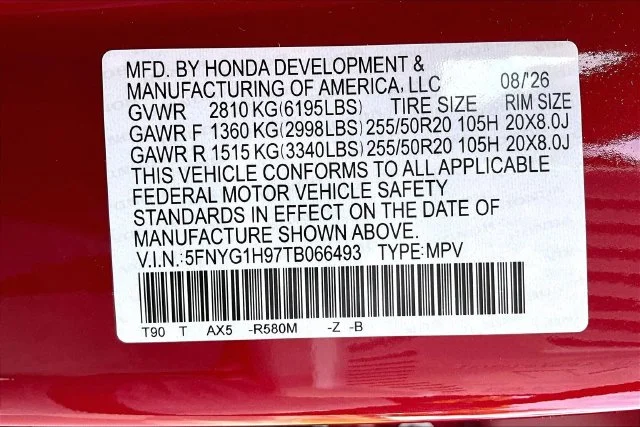 New 2026 Radiant Red Metallic II Honda AWD Black Edition image 13
