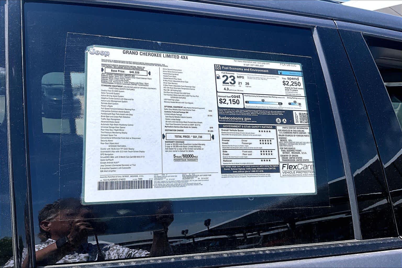 New 2026 Baltic Gray Metallic Clear-Coat Exterior Paint Jeep Limited image 17