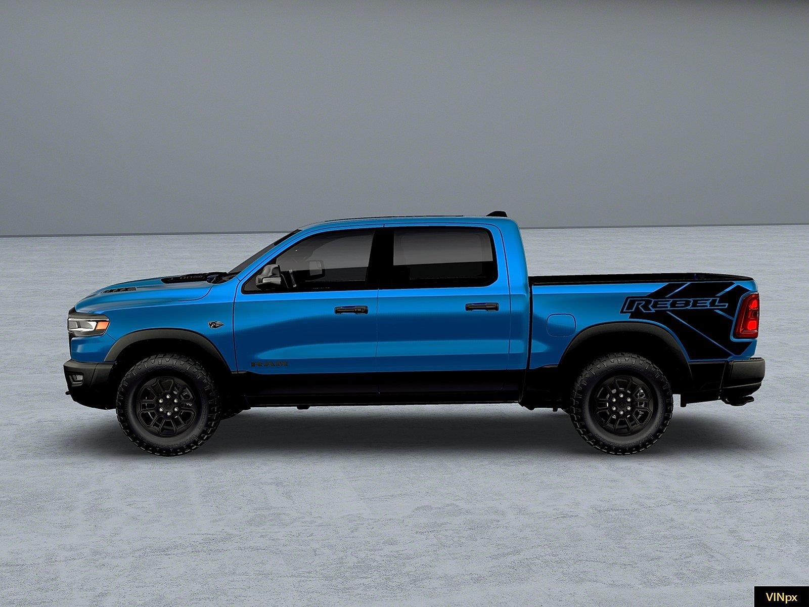 New 2026 Hydro Blue Pearl-Coat Exterior Paint RAM Rebel image 3