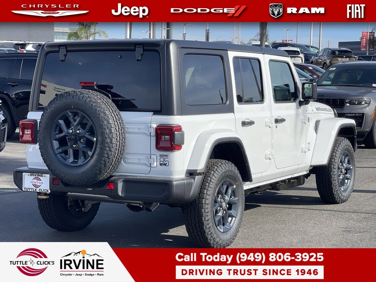 New 2026 Bright White Clear-Coat Exterior Paint Jeep 85th Anniversary image 6