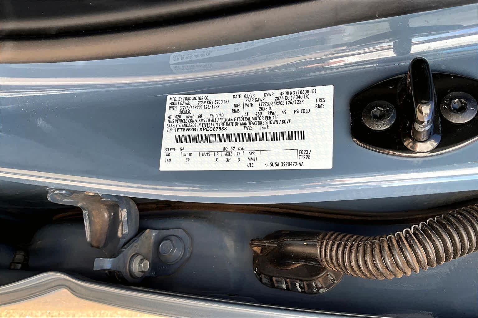 Used 2023 Azure Gray Metallic Tri-Coat Ford LARIAT image 34