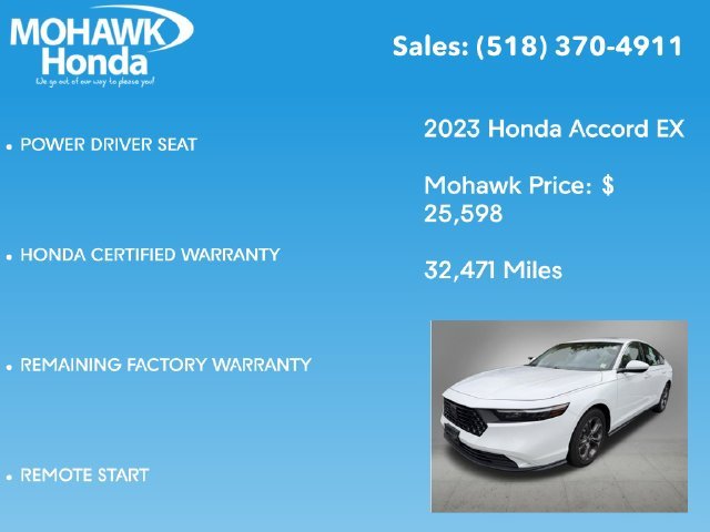 Certified Used 2023 Platinum White Pearl Honda EX image 10