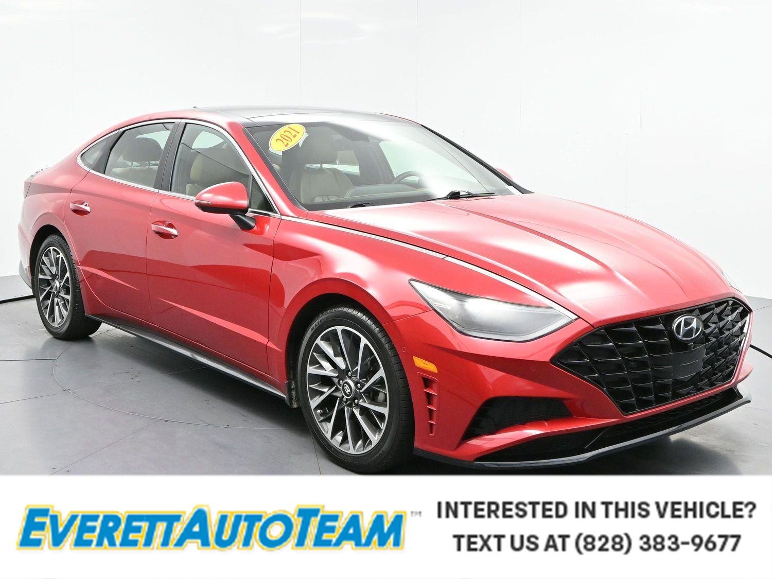 Used 2021 Calypso Red Hyundai Limited image 1